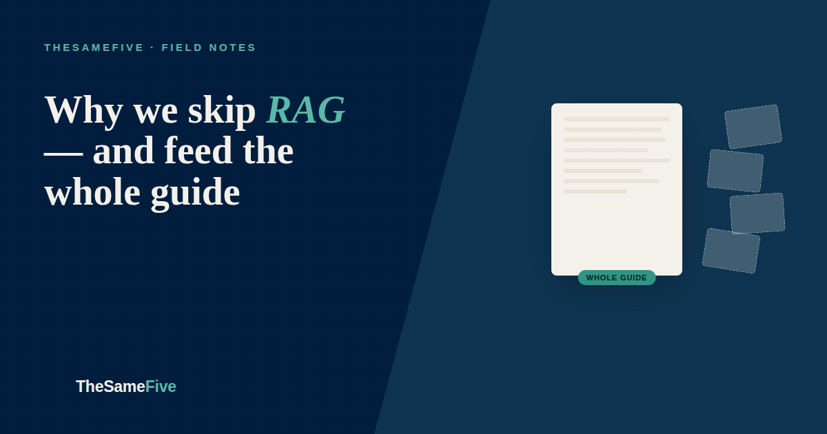 Why Nightbell doesn't use RAG (and why that's fine for a guestbook)